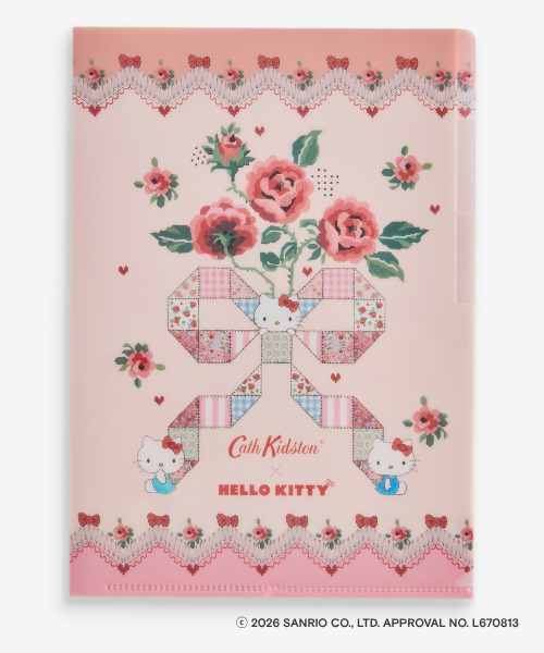 「Cath Kidston × Hello Kitty クリアファイル Ivory」（770円）
