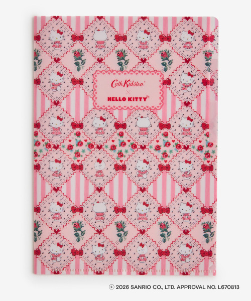 「Cath Kidston × Hello Kitty クリアファイル Pink」（770円）