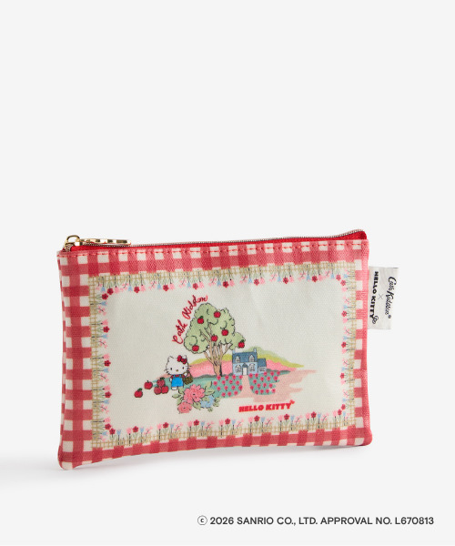 「Cath Kidston × Hello Kitty ジップドパース Red」（3850円）
