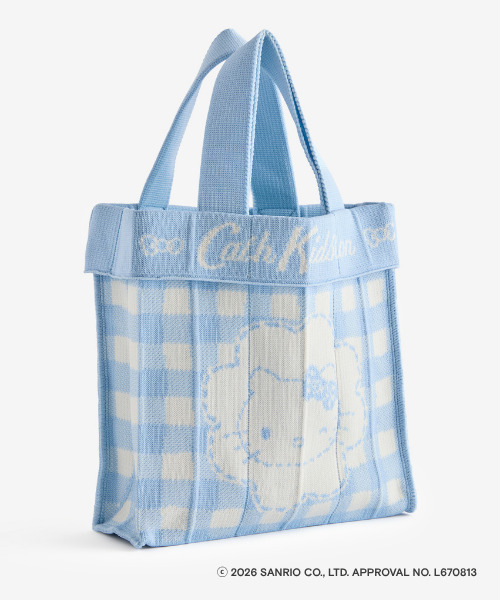 「Cath Kidston × Hello Kitty ニットハンドバッグ Sax」（7700円）