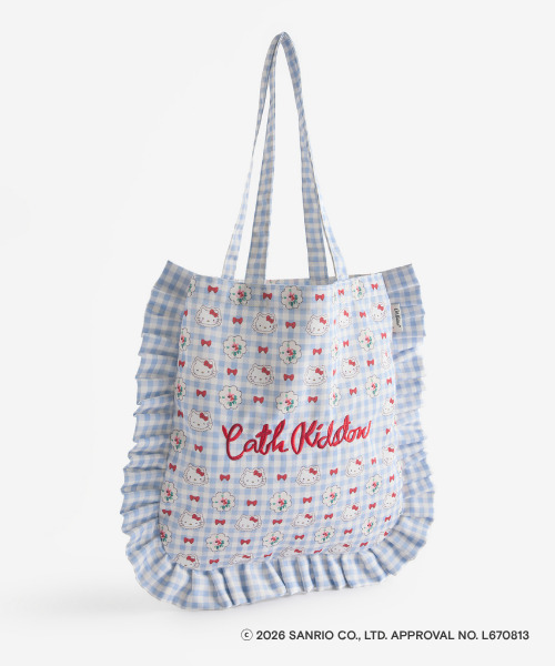 「Cath Kidston × Hello Kitty フリルトートバッグ Sax」（8250円）