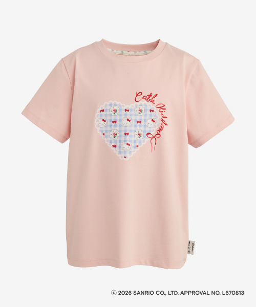 「Cath Kidston × Hello Kitty ベーシックTシャツ Pink」（7700円）