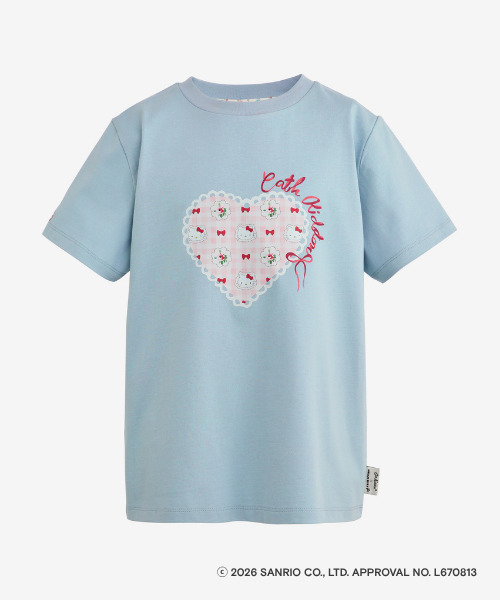 「Cath Kidston × Hello Kitty ベーシックTシャツ Sax」（7700円）