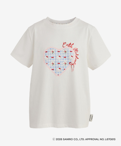 「Cath Kidston × Hello Kitty ベーシックTシャツ White」（7700円）