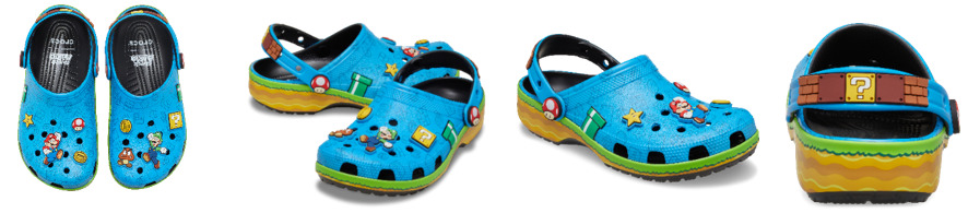 「スーパーマリオ コア クラシック クロッグ」（9900円、キッズ7700円、トドラー7150円）(C)Nintendo