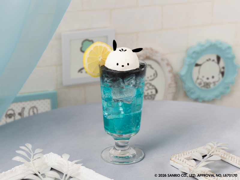 「レモンスカッシュフロート」（990円）(C) 2026 SANRIO CO., LTD. APPROVAL NO. L670170