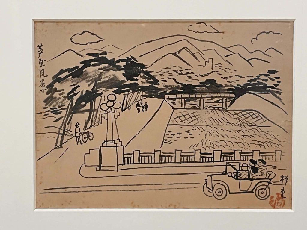 小出楢重『芦屋風景』1928年　墨、紙　2022年度寄贈　芦屋市立美術博物館蔵