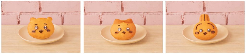 「ちいかわパン」(580円)、「ハチワレパン」(580円)、「うさぎパン」(580円) (C) nagano