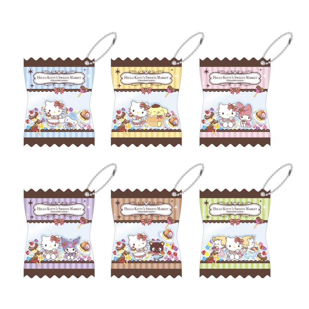 「シャカシャカキーホルダー」（全6種 1430円）　(C)'26 SANRIO CO., LTD. APPR. NO. L665515