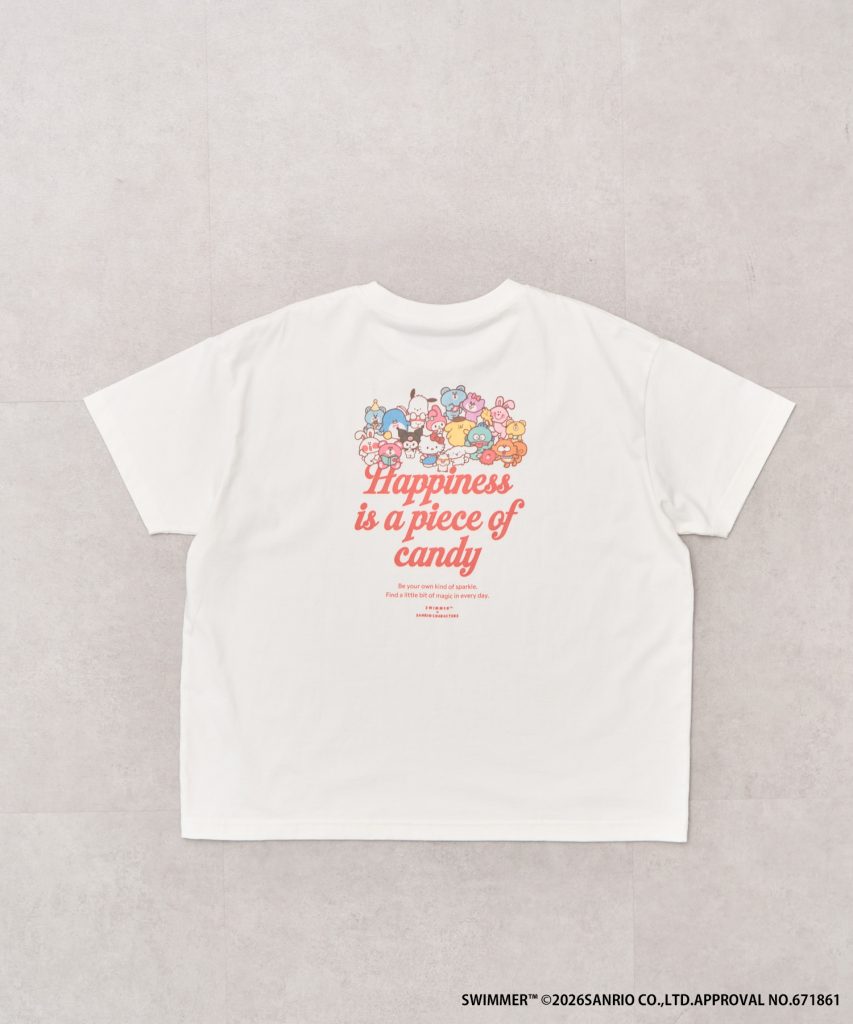 SWIMMER×Sanrio characters Series「集合バックプリントTシャツ」（3490円）