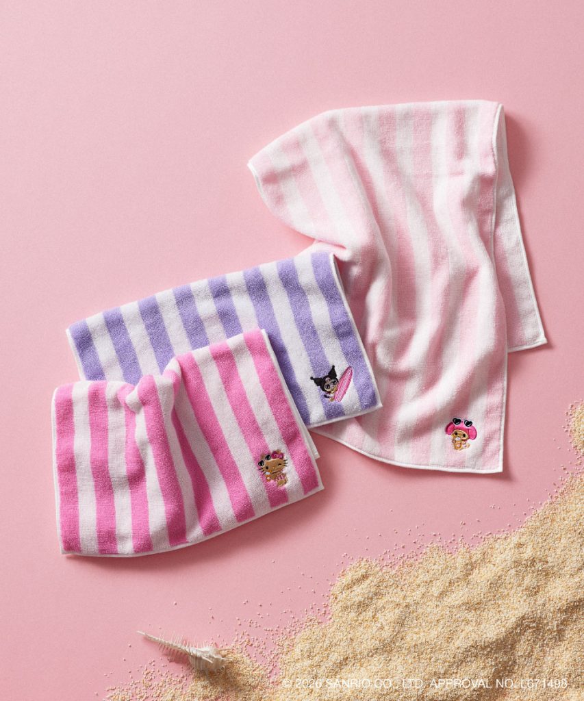 「ワンポイント刺繍フェイスタオル」（1980円）　(C)2026 SANRIO CO., LTD. APPROVAL NO. L671498