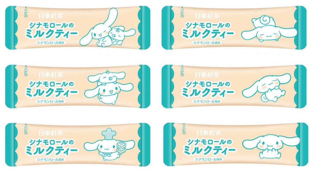 「シナモロールのミルクティー　シナモンロール風味　8本入り」（360円　税抜）個包装