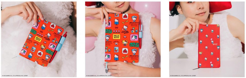 オリジナルサイズ（A6）・カズンサイズ（A5）「HELLO KITTY/手帳となかよし」、週間手帳weeks「HELLO KITTY/手帳とおともだち」　(C)2026 SANRIO CO., LTD. APPROVAL NO. L670087