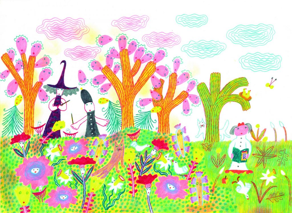 宇都宮琴音『ももちゃんとみならいまじょ』　挿絵　2023年　(c)Kotone Utsunomiya