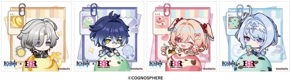 「コラボステッカー」（全7種ランダム）　(C)COGNOSPHERE