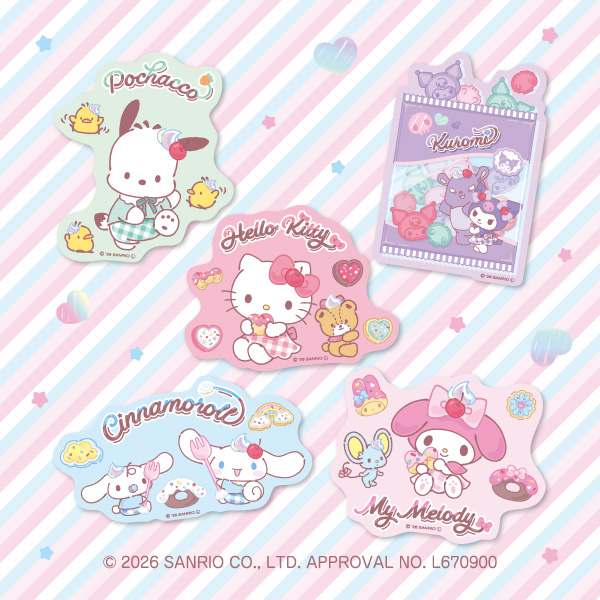 「お菓子ステッカー」（550円・8月7日〜）