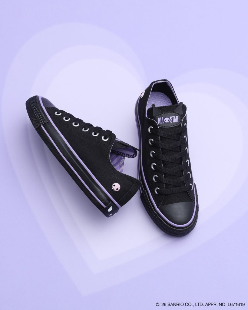 「ALL STAR OX / クロミ」（22〜26cm・1万3200円）　(C)2026 SANRIO CO., LTD. APPROVAL NO. L671619