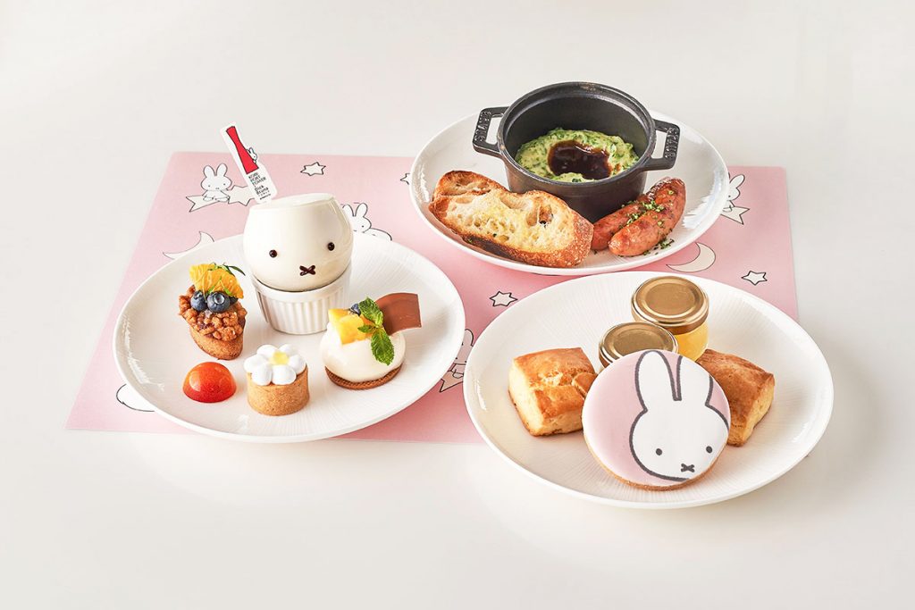 ラスイートルパンビル2階／レストランカフェテラス アミ神戸「ミッフィーサマーアフタヌーンティー」（5500円）　Illustrations Dick Bruna (C)copyright Mercis bv, 1953-2026　www.miffy.com