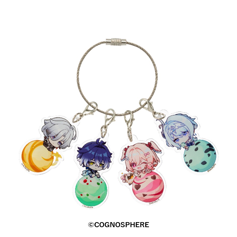 イルーガ・フリンズ・リンネア・オデットのアクリルキーホルダーセット（ダイカット・各縦横約5cm以内）　(C)COGNOSPHERE