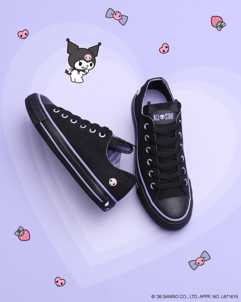 「ALL STAR OX / クロミ」（22〜26cm・1万3200円）　(C)2026 SANRIO CO., LTD. APPROVAL NO. L671619
