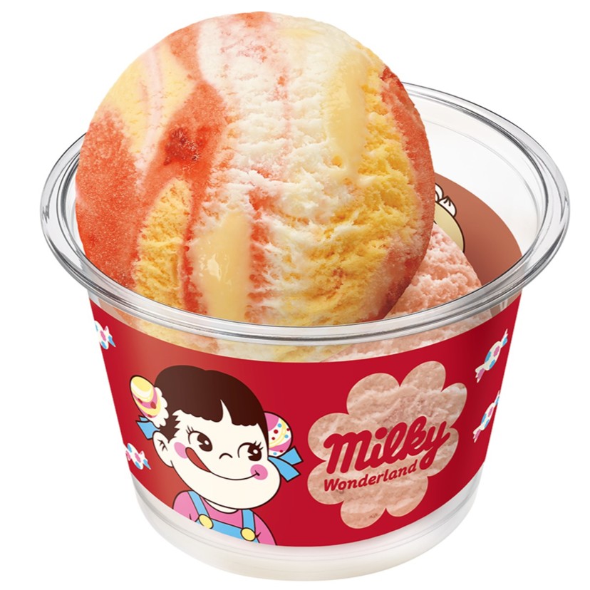 サーティワンが不二家の「ミルキー」とコラボレーションした「ミルキーワンダーランド」発売　(C)2026 FUJIYA CO., LTD.