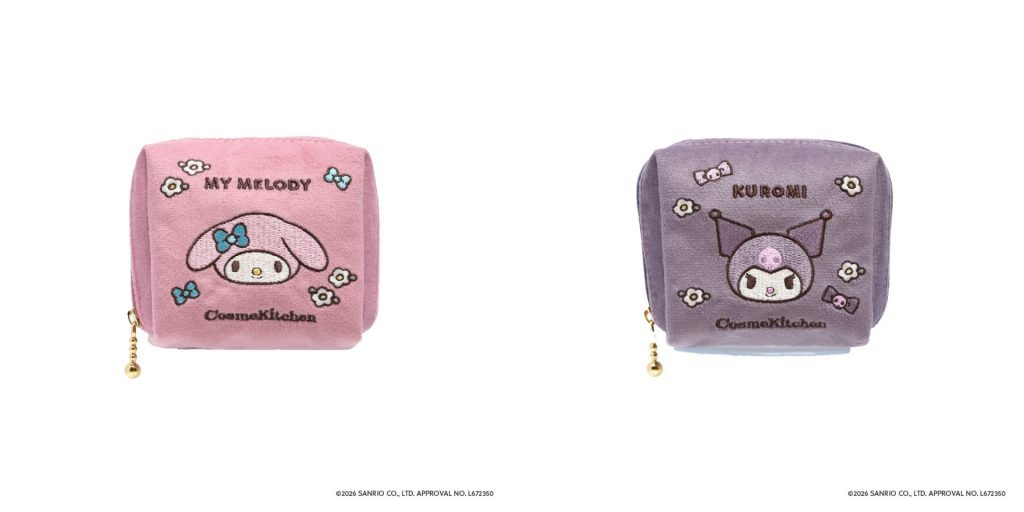 「〈マイメロディ〉ミニポーチ」、「〈クロミ〉ミニポーチ」（各2970円）