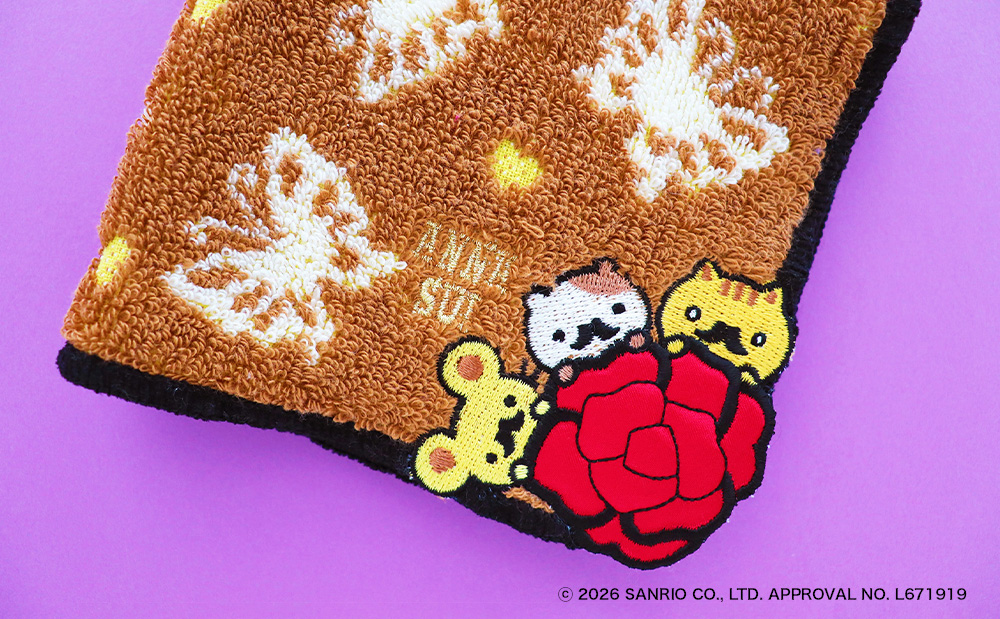 「タオルハンカチ」マフィンたちのアップリケ