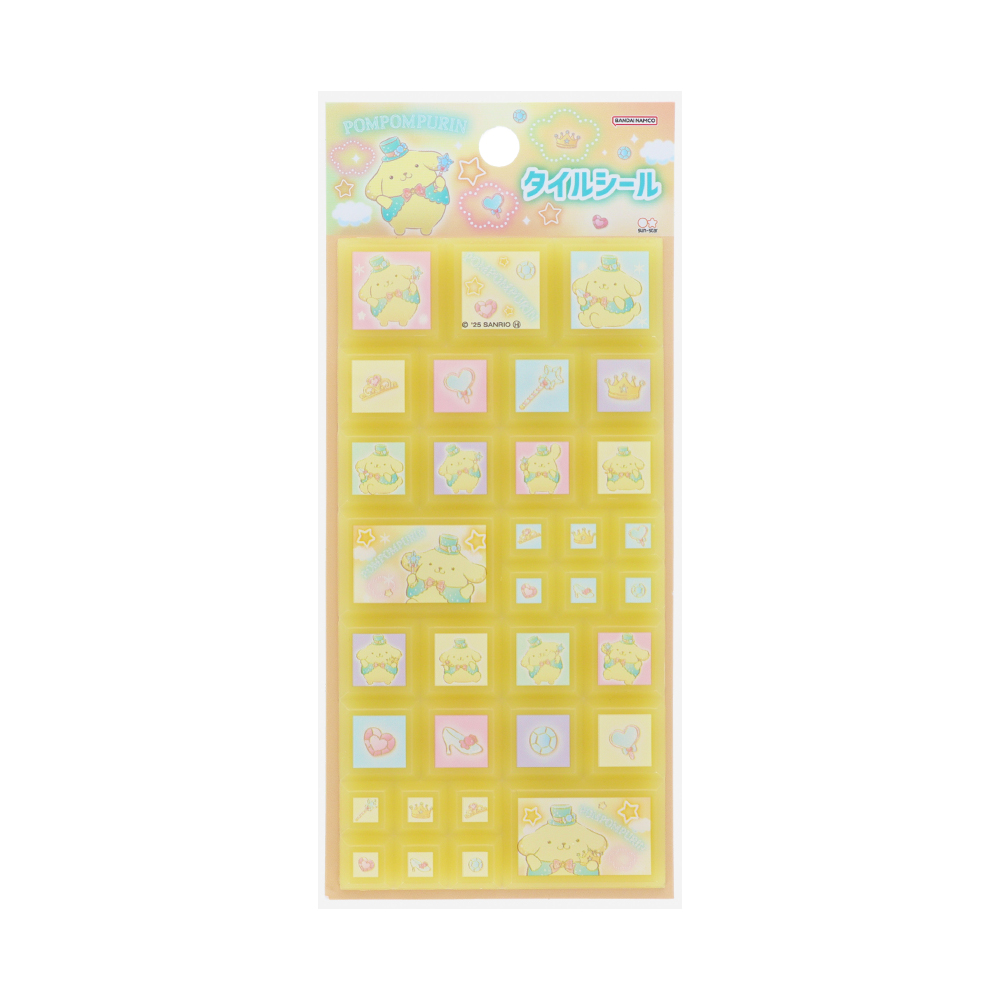 「タイルシール　ゆめかわ！ポムポムプリン」（550円）　(C)2026 SANRIO CO., LTD. APPROVAL NO. L670885