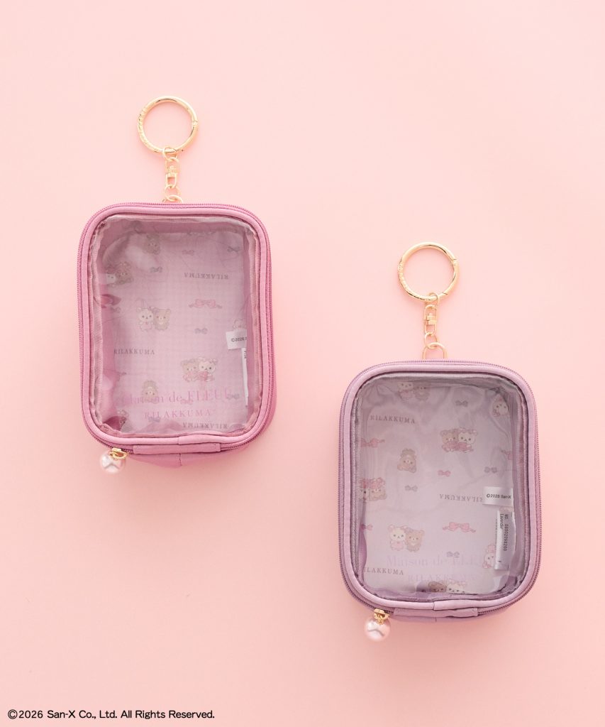 「リラックマ クリアポーチ」（各5000円）(C)2026 San-X Co., Ltd. All Rights Reserved.