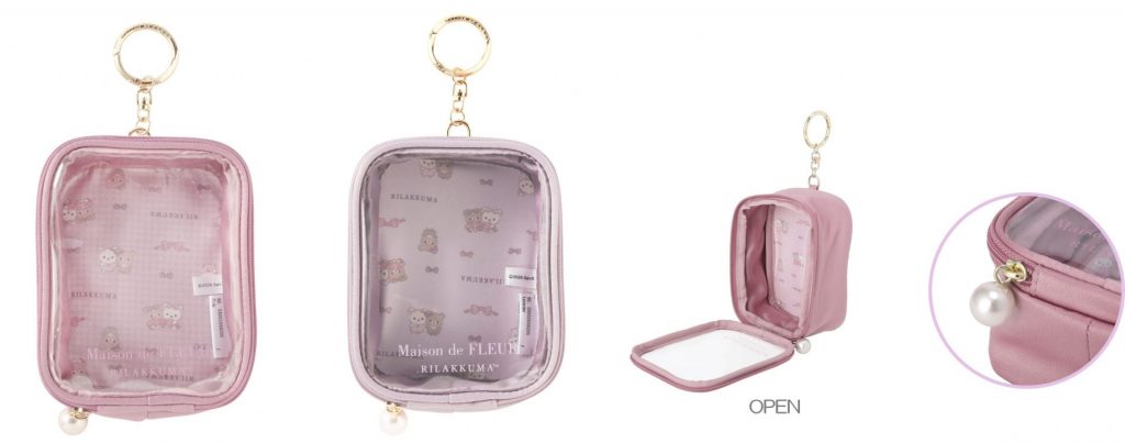 「リラックマ クリアポーチ」（各5000円）(C)2026 San-X Co., Ltd. All Rights Reserved.