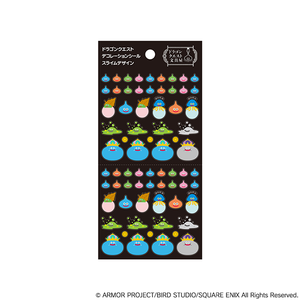 「ドラゴンクエスト文具屋 デコレーションシール スライムデザイン」（550円）(C)ARMOR PROJECT/BIRD STUDIO/SQUARE ENIX
