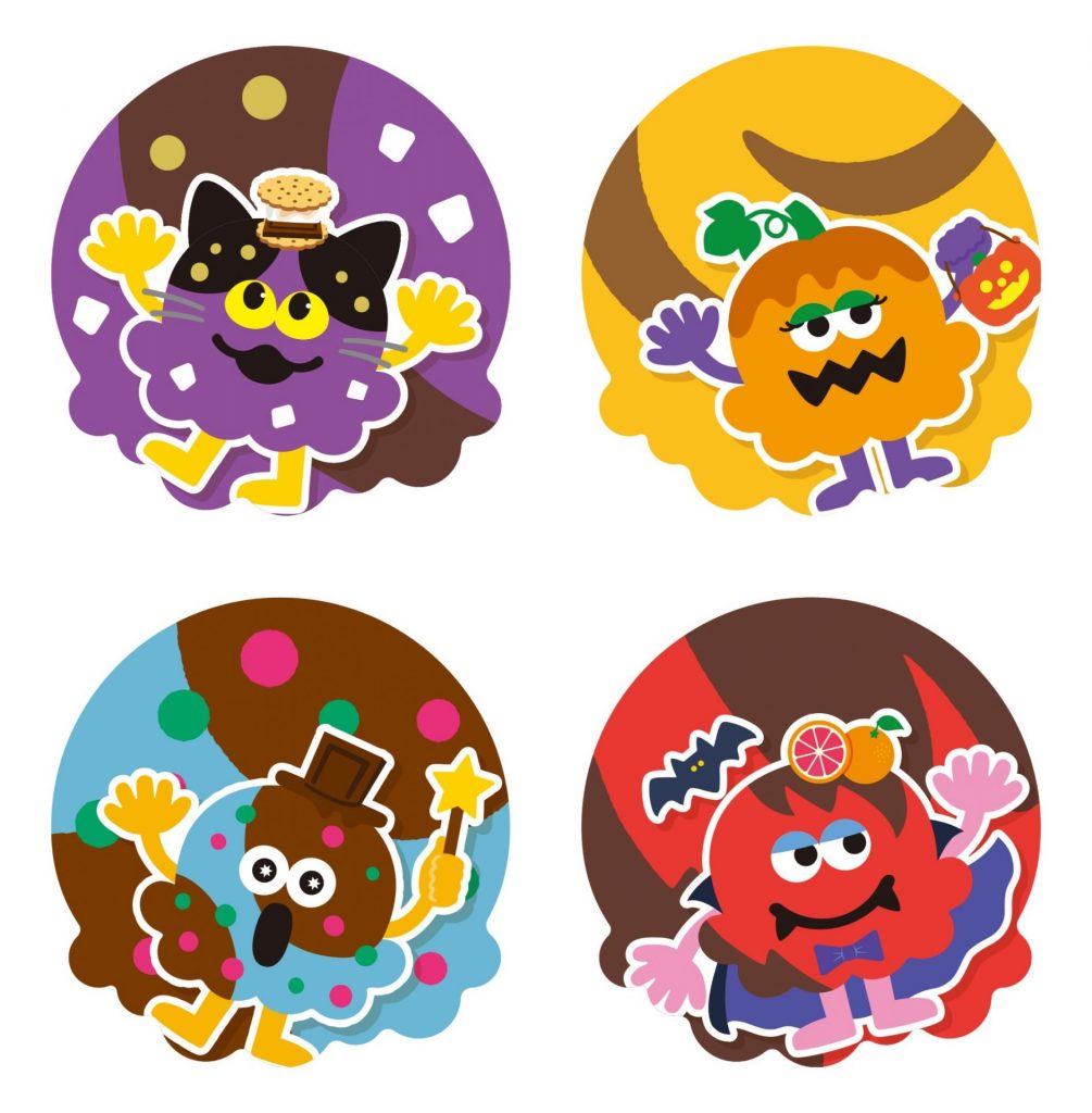 ハロウィンバージョンの来店ポイントシール