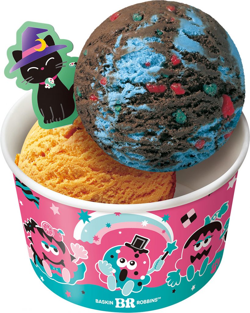 全8種類の黒ねこのピックがランダムで飾られる